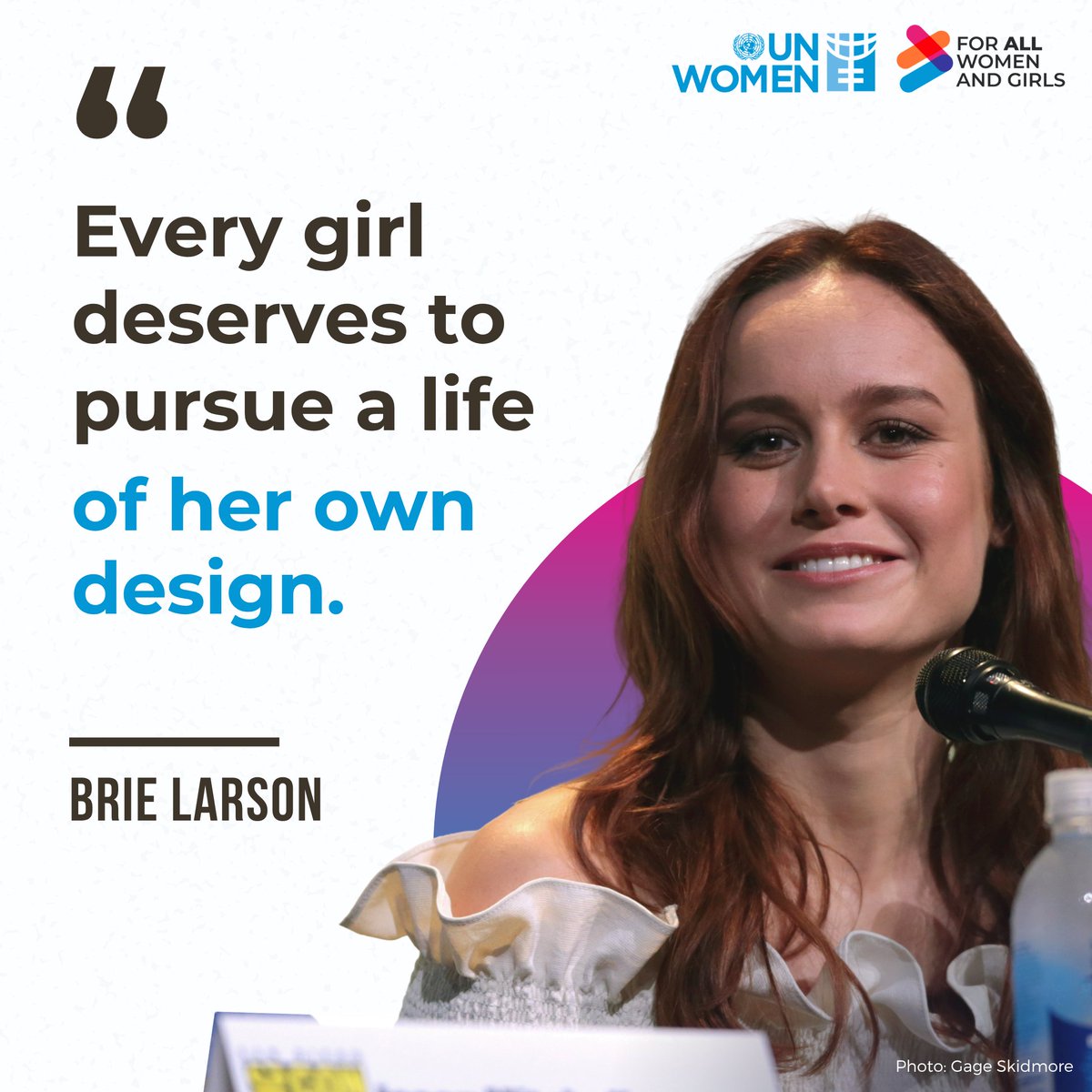 UN_Women's tweet photo. Today, we celebrate @brielarson, born #OnThisDay.

From making space for women on screen to using her platform to advocate #ForAllWomenAndGirls, she's shown what matters for #GenderEquality.

Thank you for making room for women and girls to shape their own stories. https://t.co/pRfn5K83LR