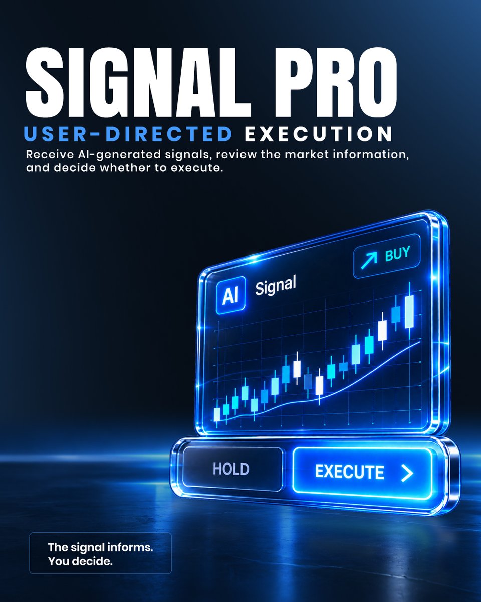 ArcFiLimited's tweet photo. Two ways to engage. One Arc-Fi ecosystem. 

Choose between automated execution or Signal Pro, where you review the information and make the final decision.

Different experience. Same ecosystem.

Explore more at https://t.co/H7uFrQSlkP

#ArcFi #SignalPro #AutomatedTrading https://t.co/C3TkSkILCO