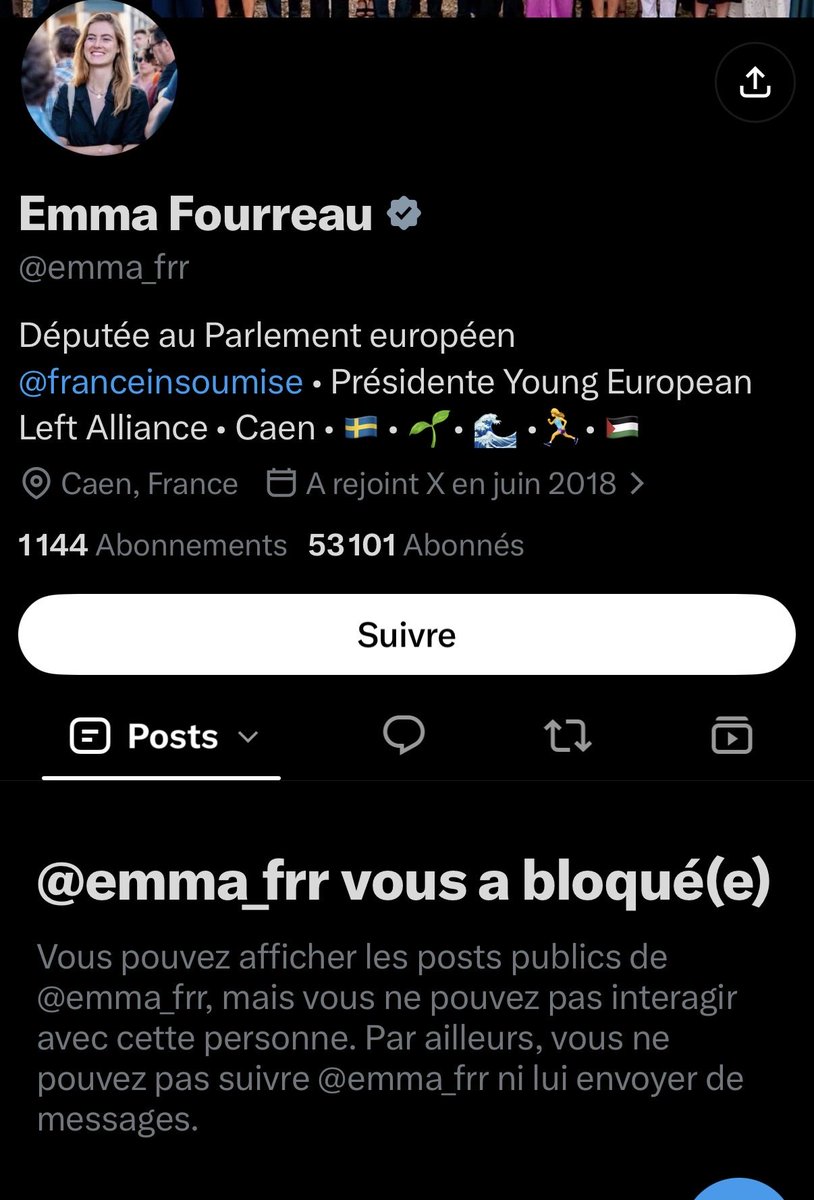 ManouelFrosx's tweet photo. Mon palmarès de bloqué par les merdes de la fiante insoumise 😁
La suite dans les coms. https://t.co/D8V3AcFC9K