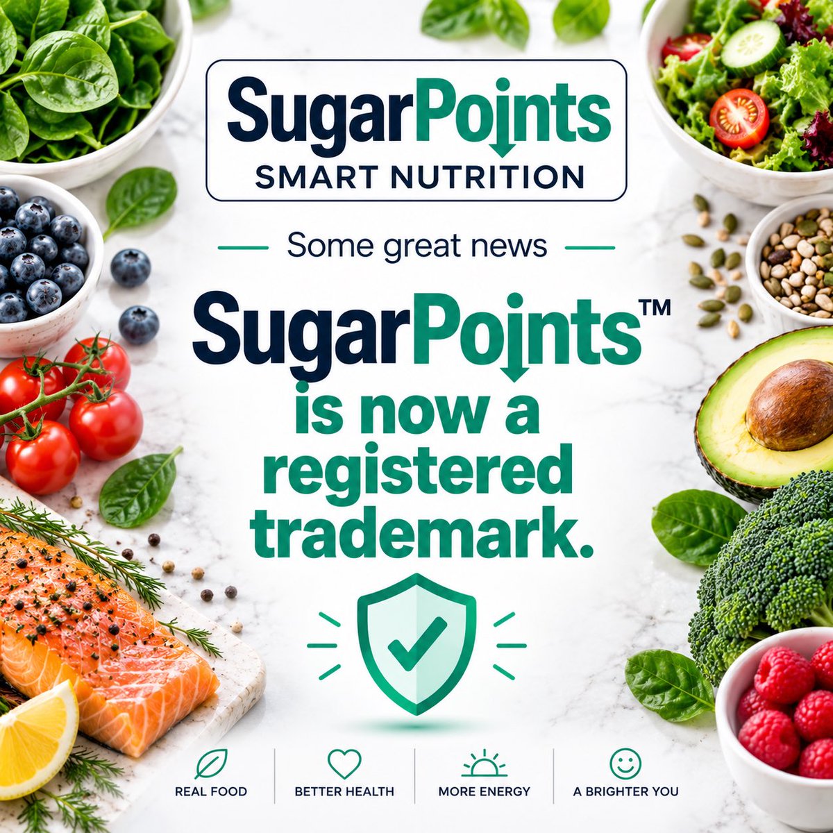SugarPointsSN's tweet photo. Some great news 🎉

SugarPoints® is now a registered trademark.

What started as a simple idea to help people understand the sugar impact of everyday food differently has grown into SugarPoints Smart Nutrition.
And if you’re 50+, you can experience the approach for yourself in the FREE SugarPoints Reset 50+.

📅 Starts 24 October
 🔗 https://t.co/wgmRwF32Py

#SugarPoints #Reset50 #SmartNutrition