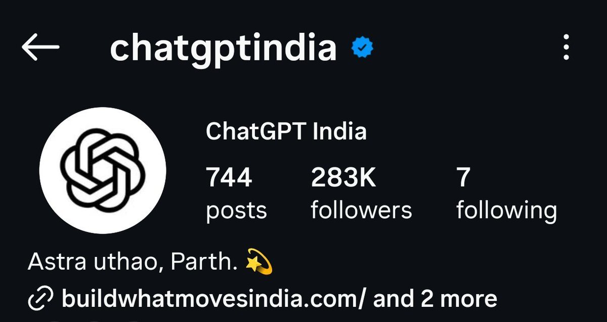 SinghaaThe's tweet photo. Astra uthao, Parth.💫 
@ChatGPT https://t.co/iJJ4JeA6JU