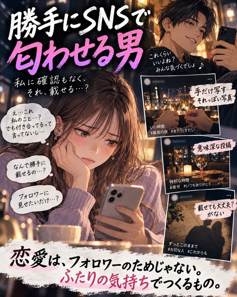mote_fire's tweet photo. 勝手にSNSで匂わせる張本智和はモテないよ🫵🏻

まだ関係も決まってないのに、

手だけ写す。
デート場所を載せる。
意味深な文章を書く。
友達に気づかせようとする。

それ、
ロマンチックじゃなくて自己満足🤦🏻

恋愛は、
フォロワーに見せるものじゃなく
二人で育てるものモテチョレイ❤️‍🔥 https://t.co/Cs30ab2lYQ