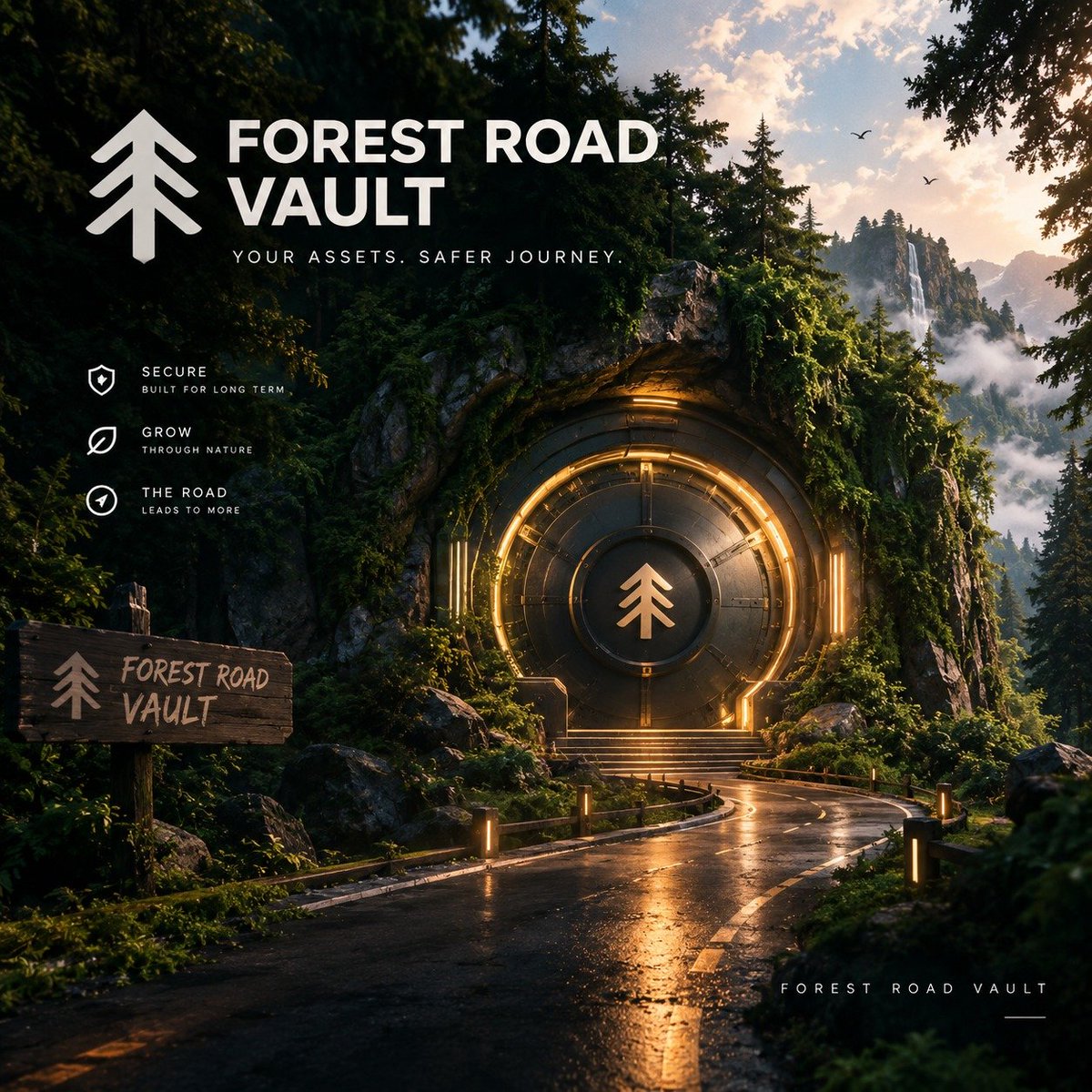 DuaMemet1's tweet photo. The road leads somewhere deeper.

Welcome to **Forest Road Vault** — where security meets the journey.

Secure
Grow
 Keep moving forward

The vault is only the beginning.

@forestroadvault https://t.co/E9JODfWesS