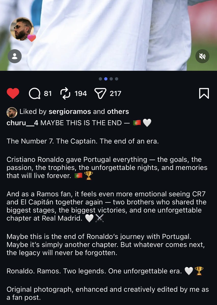 theMadridZone's tweet photo. 📲 Sergio Ramos liked this post on IG. 🤍 https://t.co/NSRxBwjErk