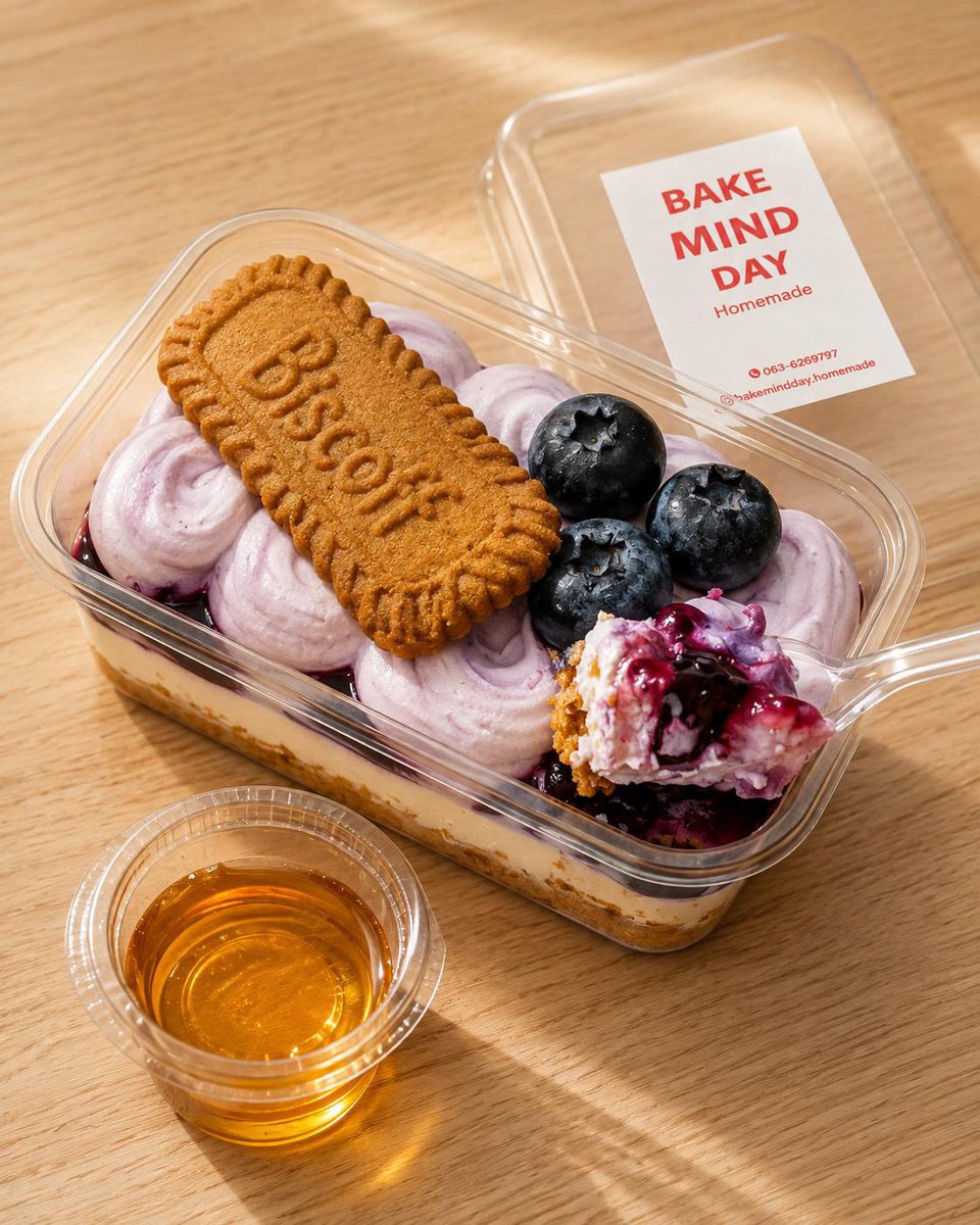 bakemindday's tweet photo. Blueberry Greek Yogurt Biscoff Pie 🫐
Size S  99 baht 
Size M 290 baht
#Bakemindday 
#Greekyogert #กรีกโยเกิร์ต https://t.co/vyQA33exy2