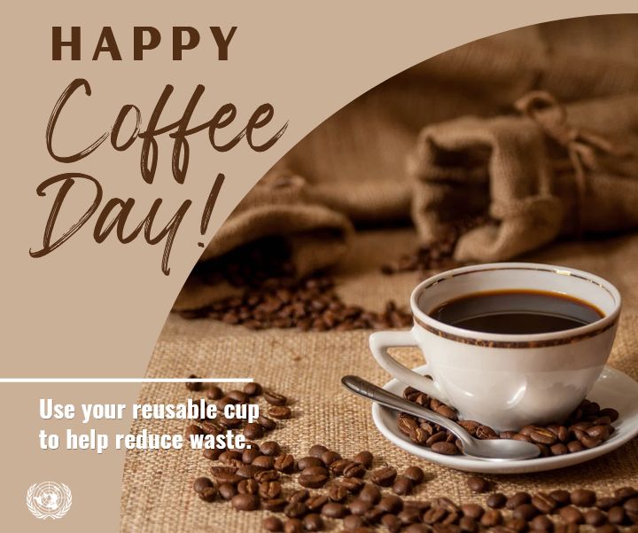 UNGeneva's tweet photo. ☕Good morning and happy #CoffeeDay!

Every day, billion disposable cups end up in landfills. Protect the environment — bring your own cup instead of using a disposable one! ☕♻️ #ActNow

Simple solutions, big impact! 

➡ https://t.co/XVsrXtUiYa https://t.co/b35RDYdtFx