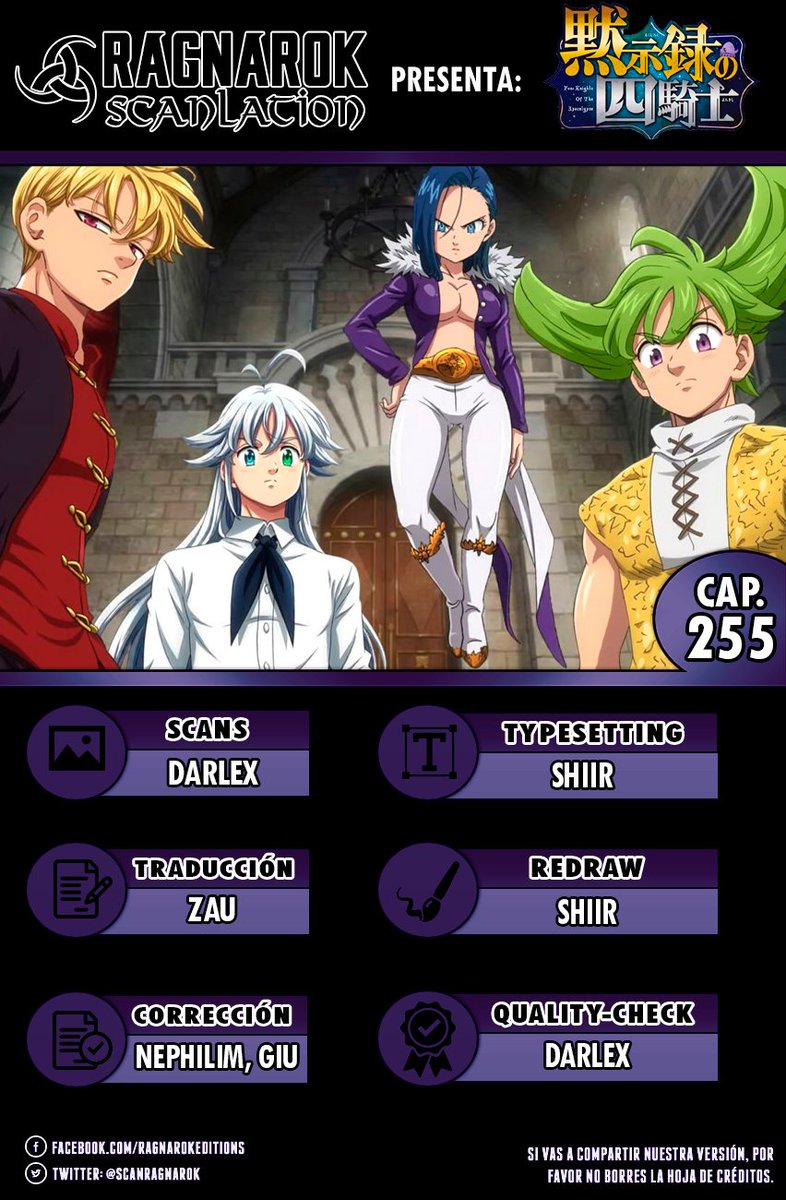 ScanRagnarok's tweet photo. Capítulo 255 de "Mokushiroku no Yonkishi" o "Four Knights of The Apocalypse"

Lectura: https://t.co/PscnKIkrGu https://t.co/FoDOIcvXxN