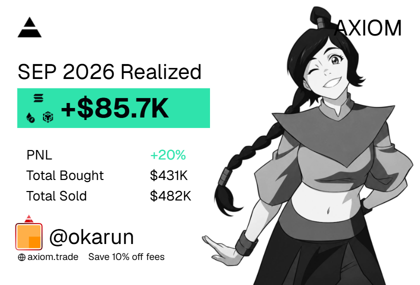 okarun1120's tweet photo. Alhamdulillah getting closer and closer to that 6 fig month

I round tripped more this month than I made last. As much as that blows, I'm grateful that's something I get to bitch about

I still have a lot I need to improve on (95% of my profit was on SOL lol), so once I figure out EVM 100k ez inshallah. Love you all

October we taking over 🐂