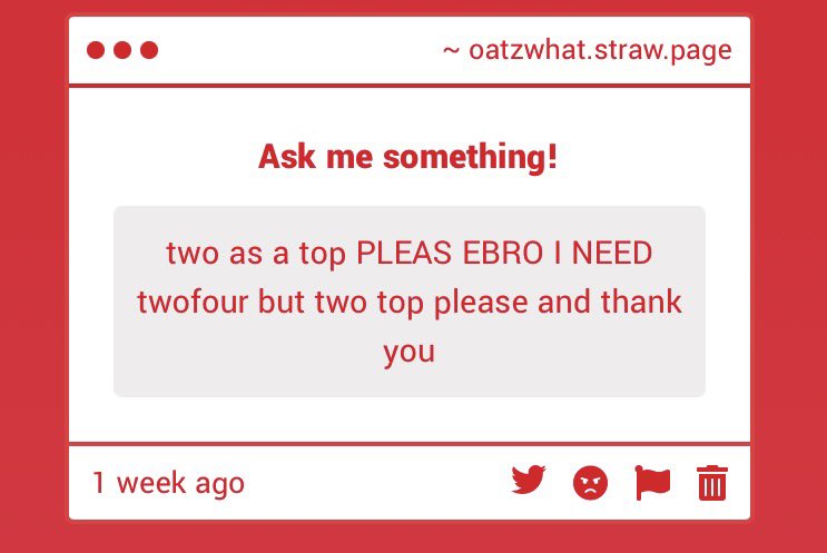 Oatswhatok's tweet photo. two and four try some thing different !
#tpot #twofour #oscnsfw #bfdi #tpottwo #tpotfour #thepoweroftwo #bfdinsfw #tpotnsfw https://t.co/L2oaMTy6Ni