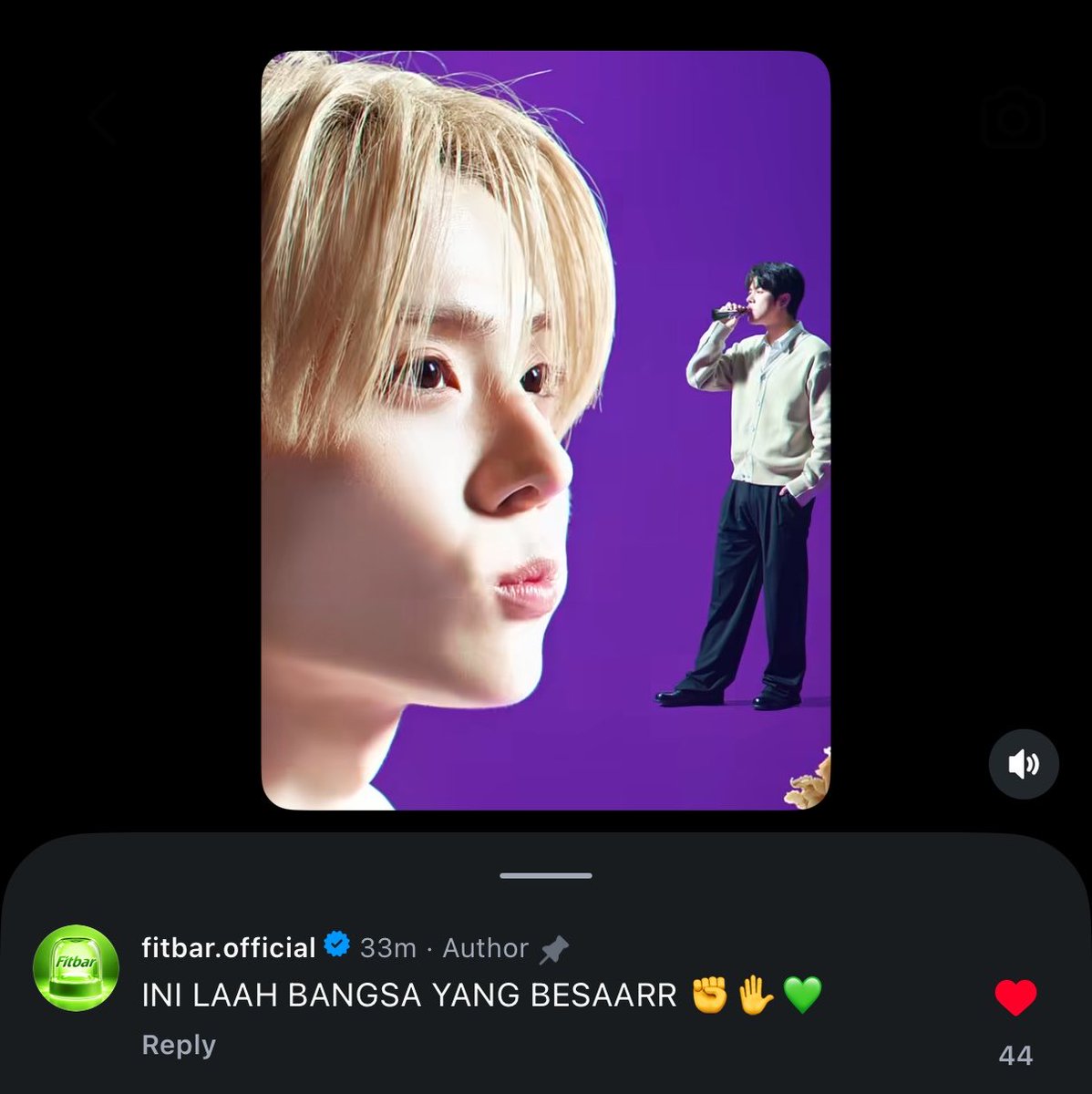 leowonlip's tweet photo. “INILAH BANGSA YANG BESAAARRR” 😭💚
#LookGood #FeelGood #DoGood
#FitbarxALD1 #ItsTimeToGetFitWithUs
@ALD1_official ✊🖖💚 https://t.co/CmxAuFetFT