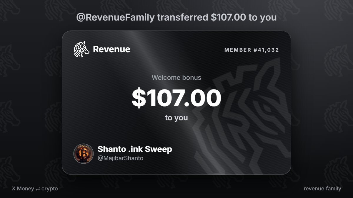 MajibarShanto's tweet photo. @RevenueFamily Signed in, received $107.00 from @RevenueFamily https://t.co/TEGDDG0hKo