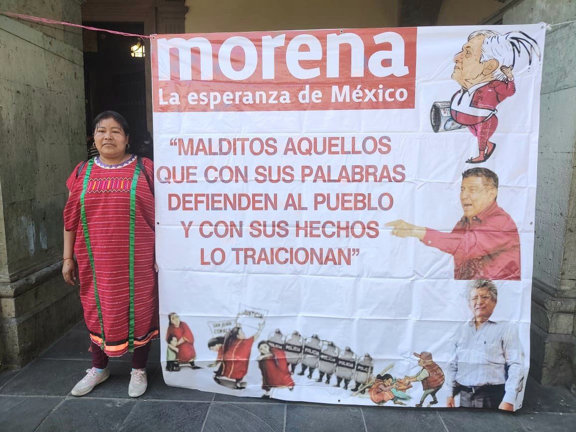 LiderTriqui's tweet photo. @salomonj @lopezobrador_ ¿Hasta cuándo va reubicar a los indígenas desplazados #triquis de #Copala del grupo de Lorena Merino Martínez? @CIDH @Claudiashein @jesusromerooax #AMLO #MORENA #CuartaTransformación #PrimaveraOaxaqueña #Oaxaca https://t.co/RnU8IcPNHd