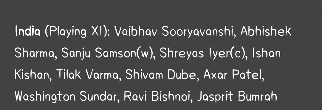 ThirdManThought's tweet photo. Srilanka opt to bowl first against India in Asian Games semifinal

India are playing @Vaibhavsooryava , @OfficialAbhi04 and @IamSanjuSamson together in the playing XI for the first time and are playing with only two specialist bowlers

Interesting combo given the spin assistance https://t.co/qrB2BOehwB