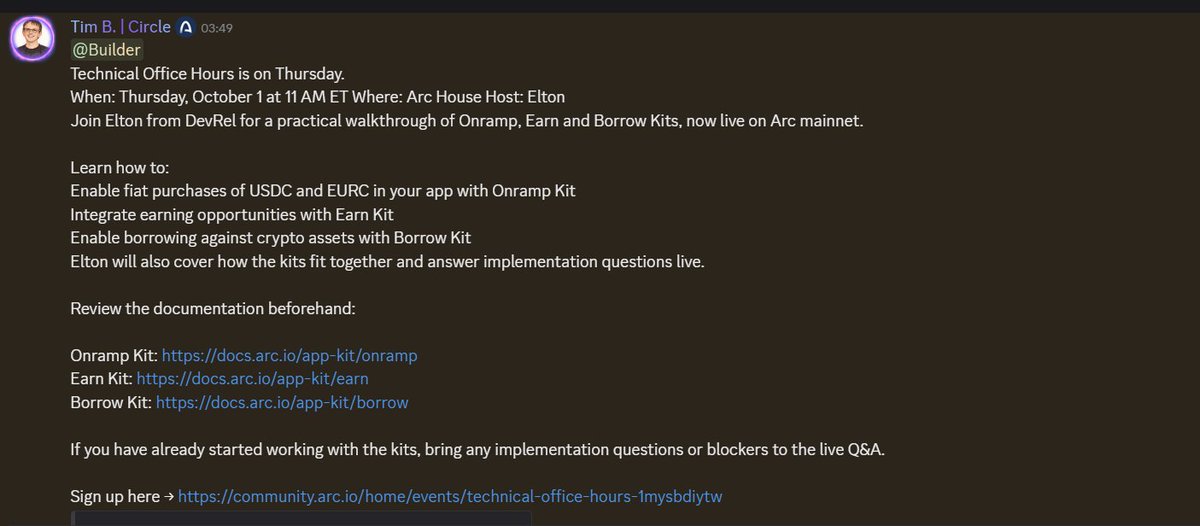 earnadvise's tweet photo. Don’t miss today’s Technical Office Hours 

Builders will be discussing all the new App Kits launched this week, what they enable and how you can use them in your own builds.

🕣 Today at 8:30 PM IST

Join here: Register for Technical Office Hours

See you there, builders 🫡https://t.co/XxxsQM1peW

Also if you want to explore how Earn Kits working then 
Try :https://t.co/PoTcD6Lggl