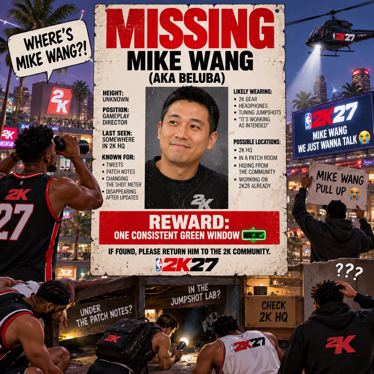 TheOneOsoRages's tweet photo. @Ronnie2K Looking for Mike https://t.co/7NGNhd53sr