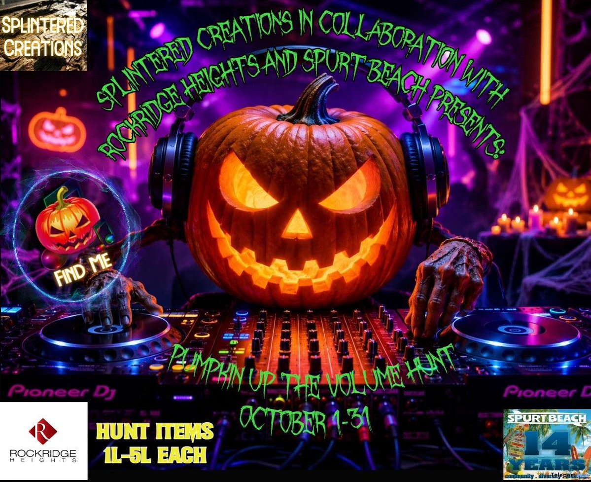 TeleportHub's tweet photo. Pumpkin Up The Volume Hunt 2026 - Second Life Hunts - Teleport Hub #secondlife #hunts
https://t.co/XoY1LdXc2B https://t.co/RXHHp3CMZR