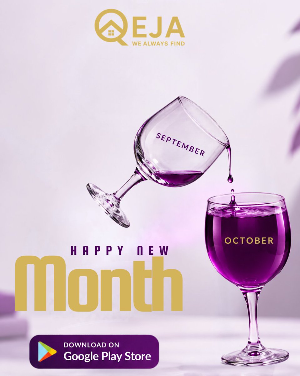 QEJAAPP's tweet photo. Happy New Month. DOWNLOAD QEJA ON GOOGLE PLAYSTORE #OctoberVibes https://t.co/iiI9dUClfc
