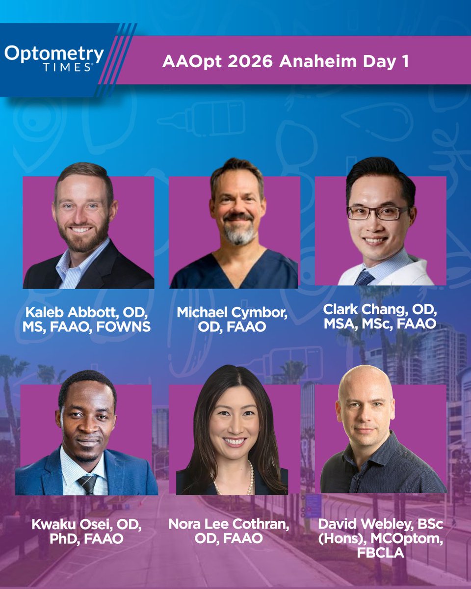OptometryTimes's tweet photo. Day 1 of AAOpt 2026 completed ✅ Thank you to everyone who shared their insights and expertise on the exciting new developments in optometry.

Stay tuned for the full interviews, and follow our AAOpt 2026 coverage here: https://t.co/Zz9DfNR8sl https://t.co/Ru8FRwp1lb