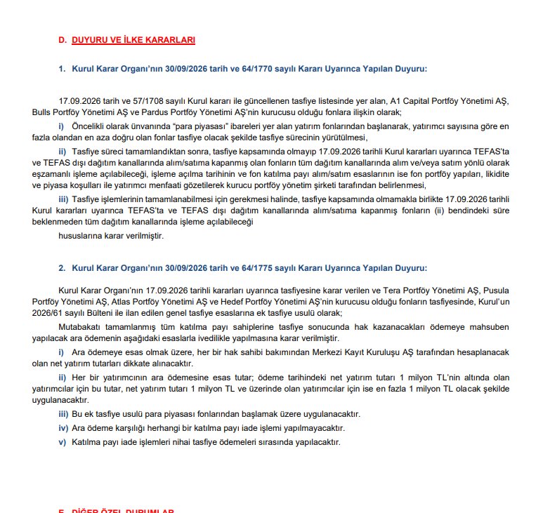 analizci9999's tweet photo. Hala daha PBLK, 6-A diyen arkadaşlar
Peki 1 milyon sınırı hangi kanunda yazıyor gösterir misiniz ?

PBLK olanların Anapara+Kar ödemesi yapılacak, sonra içerde kalana ne kalırsa o ödenecek diye bekliyorsanız üzgünüm.

PBLK olanlar tam ödenirse, içerde kalanlara 1 milyona kadar ödeme nasıl ve hangi parayla yapılacak ? 

Olmayan parayla PBLK nasıl ödenecek beyler ?

Sizin PBLK tam ödenir de, içerde kalana anaparasının %10'u ödenirse ne olur hiç düşünüyor musunuz ?

Devletin olağanüstü durumlarda olağanüstü Kararları olur.

İtiraz eden mahkemeye gider, alabildiğini alır sonradan.

Kusura bakmayın, erken satanların anapara+tüm karları ödensin demek bu işe erken uyananları ödüllendirmek demektir.

Bu meselede Herkes eşit sorumlu.
1 saat önce satmak sorumluluğu kaldırmaz.