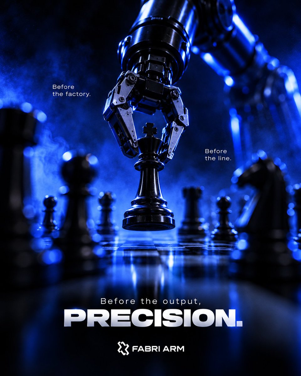 fabriroboticarm's tweet photo. Master every move before the game even begins. ♟️ True industrial excellence starts at the drawing board.
Before the output, precision.
  
#StrategicAutomation #Engineering #Robotics #FabriArm https://t.co/8NAqnt0OAr