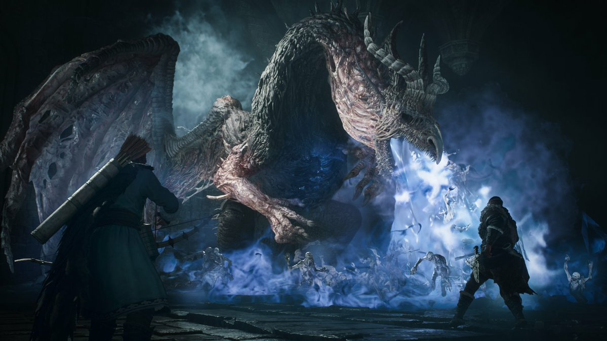 TooaGameAccount's tweet photo. #ドラゴンズドグマ２ダークアリズン/#ドラゴンズドグマ２/#DD2DA/#DD2
ストーリー上の負けイベントと思われる理外の竜との戦闘に会心の矢を使ったらどうなるのか気になります。一瞬にして頭と両腕の部位破壊をするがイベント通りに全回復して咆哮を喰らい吹き飛ばされるのか、倒してしまえるのか？ https://t.co/O5eWK9kE4z