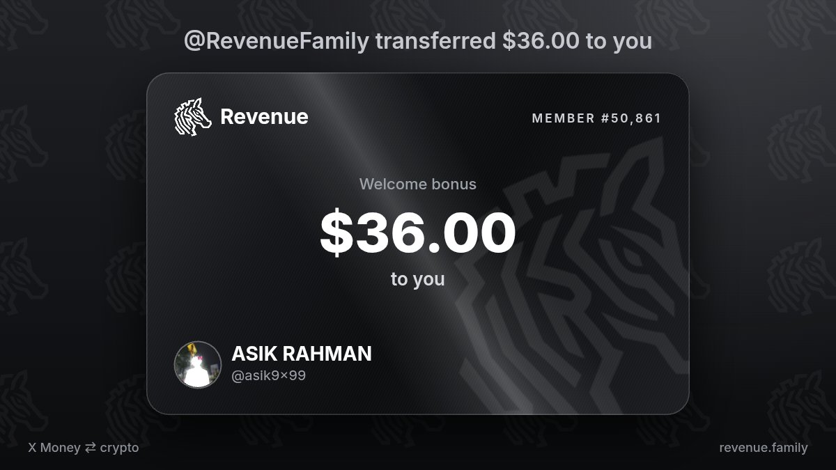asik9x99's tweet photo. $36.00 from @RevenueFamily, noted https://t.co/qRxnnnRFdW