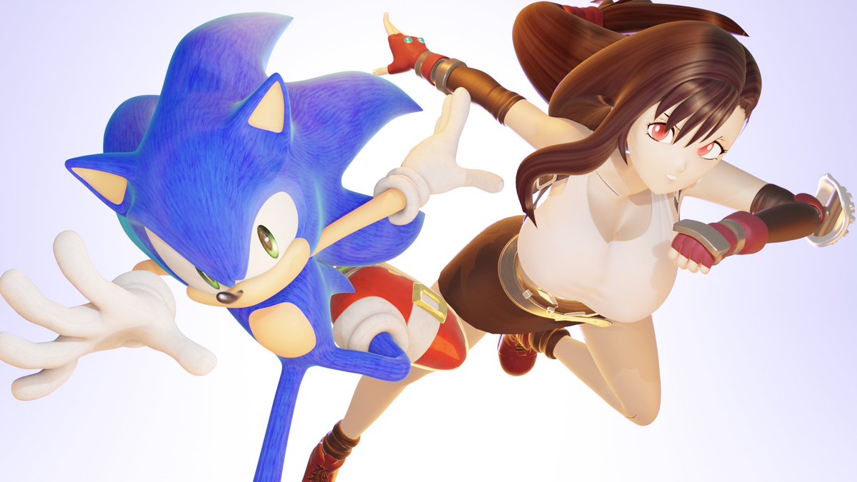 blackchaos6400's tweet photo. Sonic and Tifa
(Render) https://t.co/W17KNEJpqI