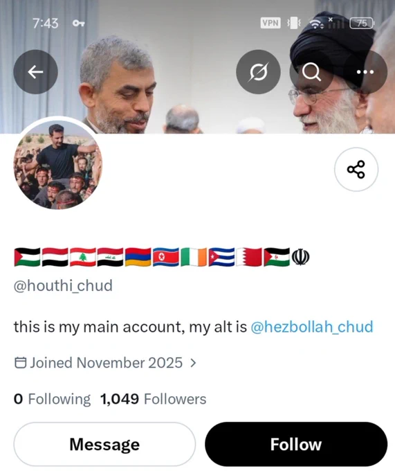 Image from Hezbollah-respecter (@IRGC_chud)