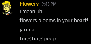 sam_starby's tweet photo. me and a friend both control this flowery account and guess which message i sent https://t.co/btD7XGCCbI