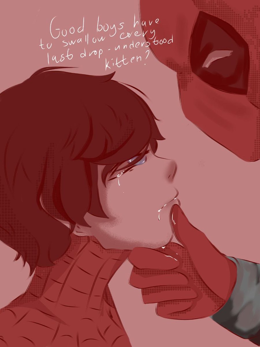 CultMediocrity's tweet photo. «Good boys have to swallow every last drop...» 🤫 Wade definitely knows how to give orders, and Peter is just too obedient to say no

#Spideypool #SpiderMan #Deadpool #MarvelNSFW #Yaoi #NSFWArt https://t.co/JE9QH9Zuqv