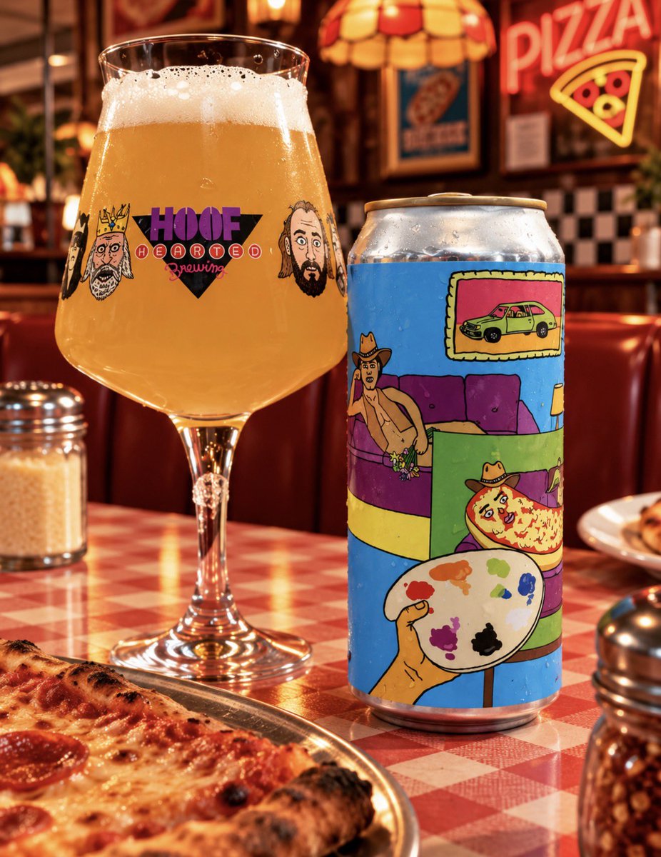 BeerAdviser's tweet photo. 🍕 Paint Me Like One of Your French Bread Pizzas — Hoof Hearted
10% Triple Hazy. Big, juicy & dangerously smooth.
French bread pizza as a kid:
$3 frozen food presented like fine dining.
Then it burns your mouth off. 😂
⭐ 4.297
#BeerAdviser #HoofHearted #TripleIPA #HazyIPA https://t.co/pskTho7s2C