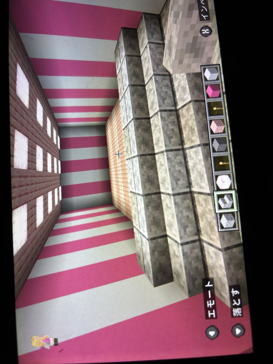 rela_7q's tweet photo. ピンクのTENGAなのかバックルームなのかマイクラなのかギリわからない建築中の家 https://t.co/tZHTRF5eOs