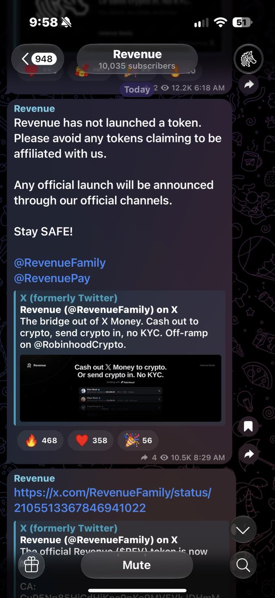 0xsibu's tweet photo. Revenue Family is being called a scam by the whole timeline right now

Thousands of people connected their X accounts and did tasks all night for a $30 to $600 reward
Nobody has been paid
Then the token drama started
8:29 AM, their Telegram says "Revenue has not launched a token. Avoid any tokens claiming to be affiliated with us
9:56 AM, the same Telegram shares "the official $REV token is now live"
Same team 90 minutes apart Two opposite statements

$REV is already trading on https://t.co/HSlUjI4wRb at around $182K market cap with 629 holders While users are still waiting on rewards
I shared this earlier too and I'm not hiding that I'm calling it out because people deserve to know
Scam or not, this is exactly how it looks Launch a token first, answer questions later
If you connected your X account, revoke access today and stay away from the token

@RevenueFamily scammer