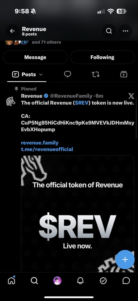0xsibu's tweet photo. Revenue Family is being called a scam by the whole timeline right now

Thousands of people connected their X accounts and did tasks all night for a $30 to $600 reward
Nobody has been paid
Then the token drama started
8:29 AM, their Telegram says "Revenue has not launched a token. Avoid any tokens claiming to be affiliated with us
9:56 AM, the same Telegram shares "the official $REV token is now live"
Same team 90 minutes apart Two opposite statements

$REV is already trading on https://t.co/HSlUjI4wRb at around $182K market cap with 629 holders While users are still waiting on rewards
I shared this earlier too and I'm not hiding that I'm calling it out because people deserve to know
Scam or not, this is exactly how it looks Launch a token first, answer questions later
If you connected your X account, revoke access today and stay away from the token

@RevenueFamily scammer