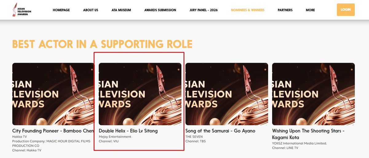 hannawithanh_'s tweet photo. ELIO LYU SI TONG IS NOMINATED FOR BEST ACTOR IN A SUPPORTING ROLE AT ASIAN TELEVISION AWARDS 

you guys im deadass gonna cry 😭😭😭

#lyusitong #aylio https://t.co/E5TD6AjsXP