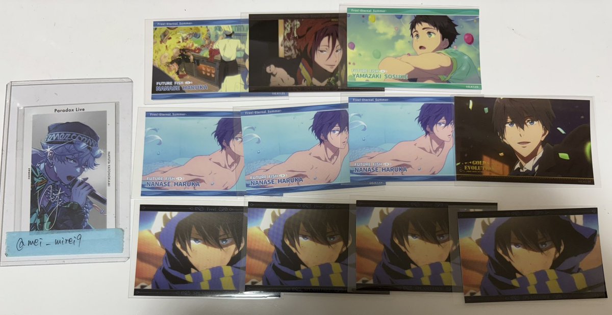 mei_mirei9's tweet photo. free! 交換　譲渡　買取　ブロマイド　

譲:遙、凛or 定価＋送料

求:消防士アップ真琴>他真琴

消防士真琴は1点から買取もしております。画像一枚目は消防士真琴アップのみ。画像2枚目は交換優先ですが譲渡も可。
よろしくお願いします🙇‍♀️ https://t.co/QXEh9zsICp