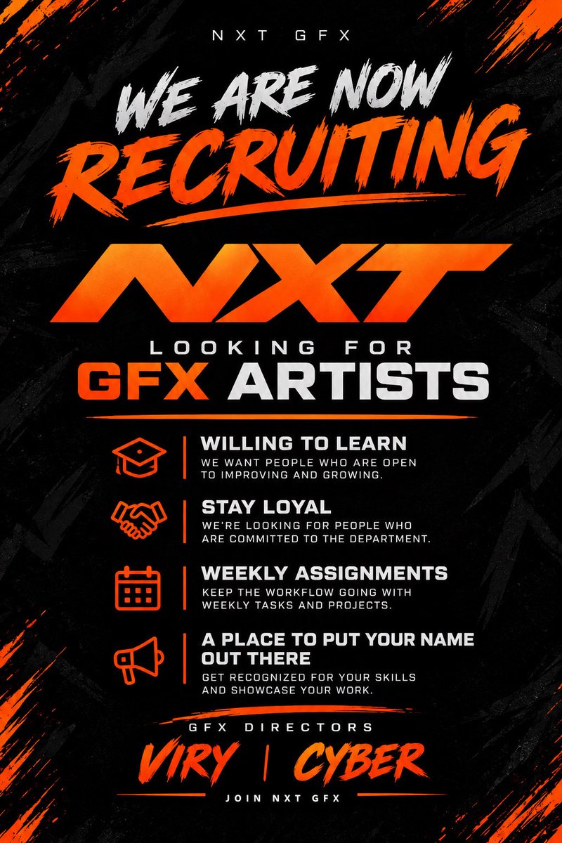 Viry_Edits's tweet photo. ⚠️❗️NXT IS RECRUITING GFX/VFX ARTISTS!❗️⚠️

❗️REPOST❗️

Join a team built on growth, creativity &amp; ambition. At NXT, your work gets seen, your skills get sharpened, and your ideas matter. @NXTGenEsportss @ivyygarden @yungstovee @Hanhannah13 @NXTWolfs @Twizzyfv_7 @ThatLegendJack https://t.co/ad234ppn6E