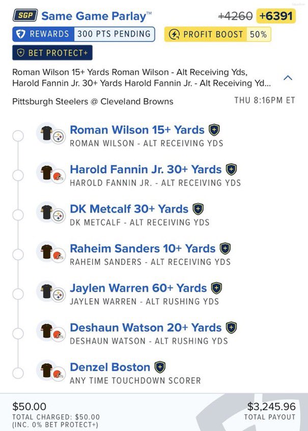 DGoatparlays's tweet photo. Thursday Night Mega 🔋 

Using my 50% boost on @FanDuel for this one! Let’s cash.. 💰 https://t.co/Ef0vvuTL7c