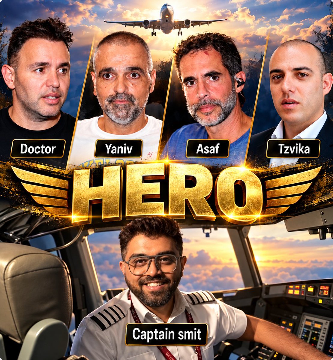 PiyushPadmakar's tweet photo. #Hero : अगर ये पांच लोग उस प्लेन में नहीं होते तो 9/11 जैसा हो जाता :
1. कैप्टन स्मित: प्लेन के पायलट । सिर , गर्दन, हाथ पर हमला । प्लेन को सँभाला , distress कॉल भेजा , हमलावर को रोका और बेहोश होने से पहले कॉकपिट का दरवाज़ा खोला 
2. यानिव : इज़रायली पलंबर: सबसे पहले कॉकपिट में गए। हमलावर को पकड़ा । एयरक्राफ़्ट को ऊपर खींचा । टीवी सीरिज़ में जो देखा वैसा ही किया । नर्वस नहीं हुए । 
3. Doctor: कॉकपिट में गए । हमलावर को चार्जिंग केबल से बाँधने में मदद की । घायल कैप्टन स्मित को first aid दिया । होश में रहते हुए कैप्टन ने पूरी बात बताई कैसे को पायलट एक सुसाइड मिशन पर था , वो प्लेन क्रैश करना चाहता था । 
4. बैंकर : इज़राइल के बैंक के CEO . इनकी बेटी वॉशरूम में थी । पत्नी कॉकपिट के पास खड़ी थी। चीख की आवाज़ सुनी तो उसने बताया । फिर वो कॉकपिट की तरफ आगे । सिचुएशन सँभाला । दो एक्स्ट्रा पायलट अंदर थे उन्हें भेजा । 
5. Asaf: करीब 50 मिनट तक हमलावर को पकड़कर रखा ताकि वो दोबारा प्लेन क्रैश करने की कोशिश ना करे । हवा में ये लड़ाई चलती रही । 
इसके अलावा दो एक्स्ट्रा पायलट जिन्होंने प्लेन को कंट्रोल में किया और फिर सऊदी अरब में रनवे पर उतारा