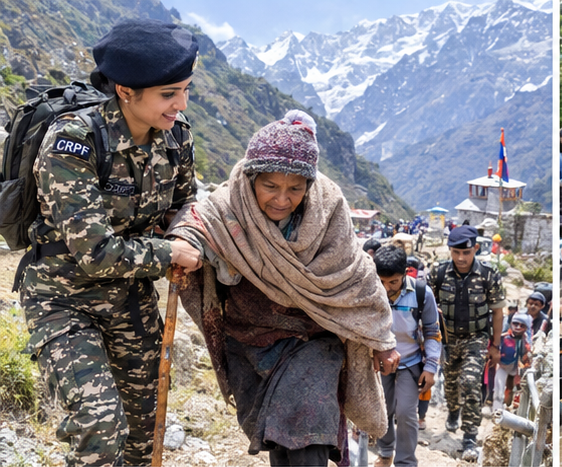 Sanjaysingh3322's tweet photo. Every step, every challenge—CRPF stands by the people. 🫡🇮🇳
Assisting pilgrims and citizens in difficult mountain terrains, our personnel embody service, compassion and commitment.
#CRPF #SwachhataHiSeva2026 #Flydubai https://t.co/FACSoyHmUV