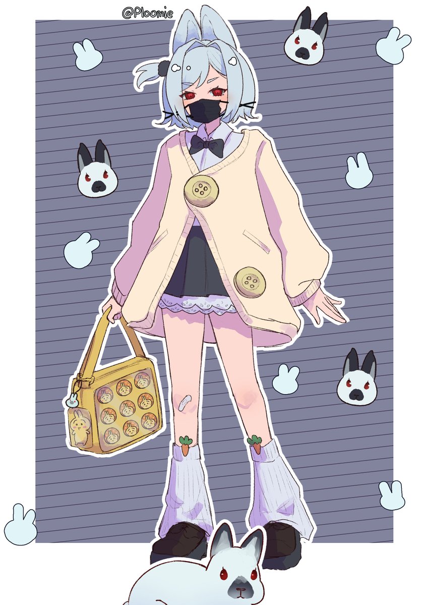 Ploomie's tweet photo. so obsessed with Button from Usagi Shima I had to make a himalayan rabbit OC https://t.co/aWYfJarszT