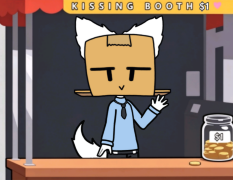 Piyamaru64's tweet photo. Hello everyone, this is KISSING BOOTH $1 hehe https://t.co/P0RQXHz6G8