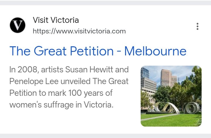CarriggLouise's tweet photo. I haven't been to see this yet but @Juanita30622990 and I are planning to see it this Sun morning at 11am. If you're in the area and feel like joining us for a photo op and a dose of women's history then fantastic.
#streetactionvictoria 
#womenvote https://t.co/K4pt8BAWGQ