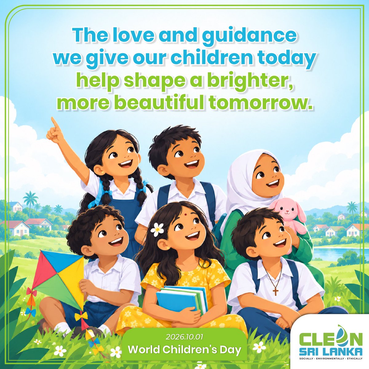 CleanSL2025's tweet photo. The love and guidance we give our children today help shape a brighter, more beautiful tomorrow.
🗓️ 2026.10.01 - World Children's Day
#CleanSriLanka #WorldChildrensDay https://t.co/fsIzkYrRdj