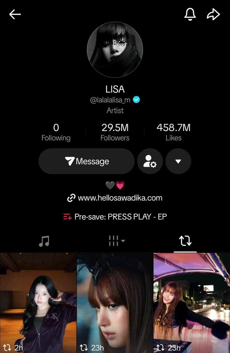 nmixxiee's tweet photo. LISA reposted Kyujin’s “SaWaDiKa” challenge on TikTok! https://t.co/VumWchtf75