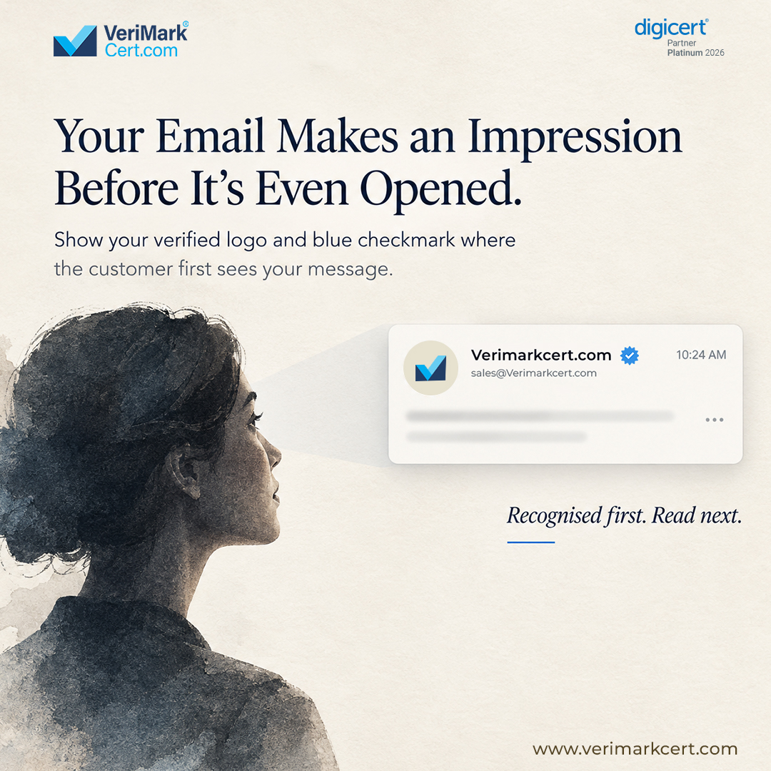 verimarkcert's tweet photo. Be recognised at a glance.

A VMC enables eligible brands to display their verified logo and blue checkmark in supported inboxes—helping recipients identify legitimate emails.

#VMC #BIMI #EmailSecurity https://t.co/Y49saHUpdt