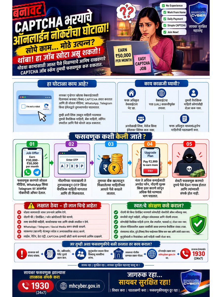 puneruralpolice's tweet photo. #socialmediasafety #thinkbeforeyouclick #digitalliteracy #cybersmarts #safesocialmedia #maharashtracyber #CyberSurakshitMaharashtra #Cyber1930 #MHCyber #reportcybercrime
#CyberEducation #CyberAwarenessMonth #ProtectYourself #StayVigilant #CyberTips #ThinkBeforeYouShare https://t.co/pPSogmLB4H