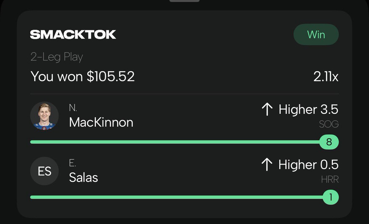MailMannBets's tweet photo. BANG @smacktok let’s gooo!!! https://t.co/JQvcGLdz3w
