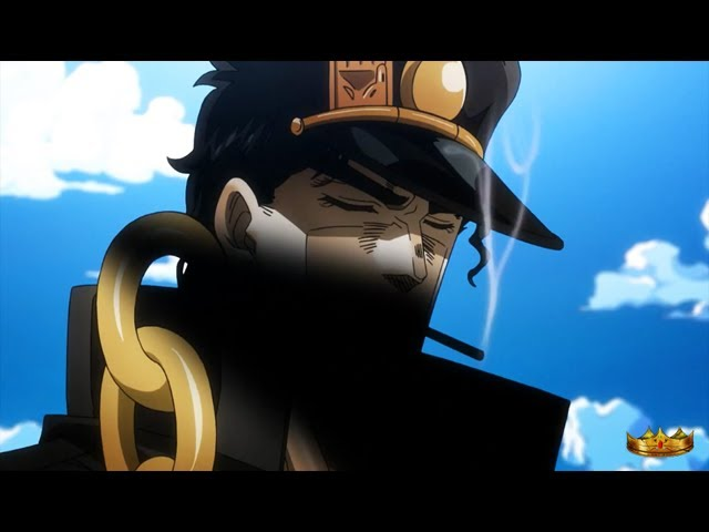 The image shows a scene from JoJo's Bizarre Adventure featuring Jotaro Kujo, recognizable by his iconic peaked cap and gold chain, exhaling cigarette smoke against a bright sky with his eyes closed in a dismissive expression—visually conveying the bitter, weary cynicism of the caption's message about fair-weather acquaintances.