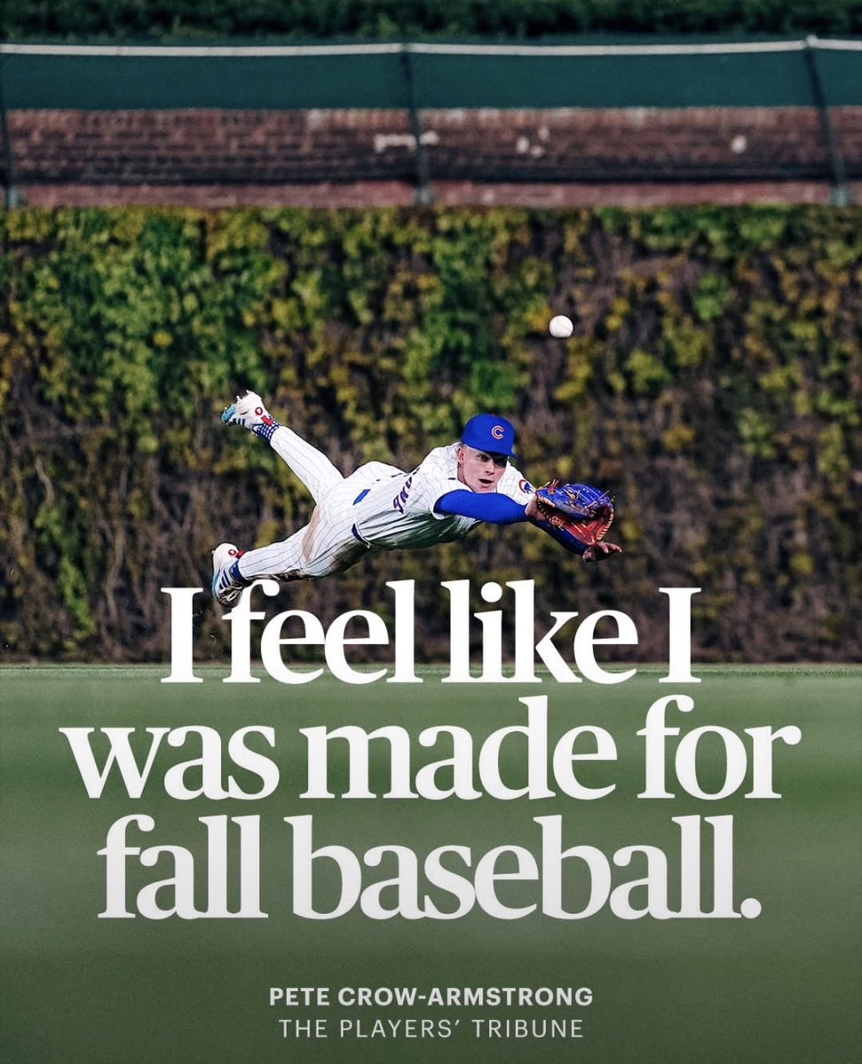 OpoyChase's tweet photo. PETE CROW ARMSTRONG VS THE PADRES

0-7 😭😭😭
4 strikeouts 🔥🔥🔥
1 ABS challenge lost 💀💀💀
1 error in CF 😳😳😳
More temper tantrums than hits 🥶🥶

BUILT FOR OCTOBER ???? https://t.co/WiN7x0vPlL